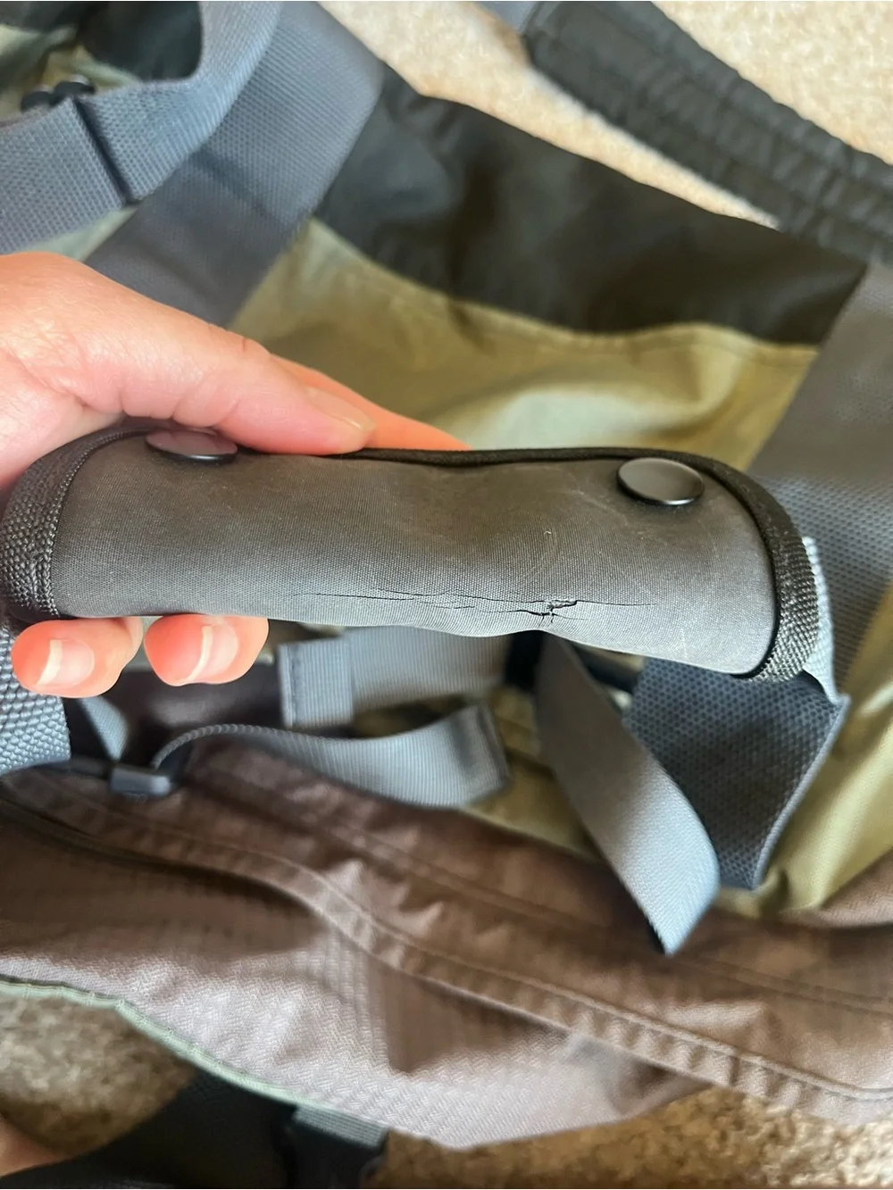 No Matter What Olive & Black Duffel Bag